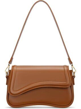 Women's Brown Small Clutch Purses Cute Hobo Imported Handbag Shoulder Bag